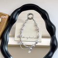 Natural Pearl Crystal Chain Keychain Bag Charm 6W10BBC419