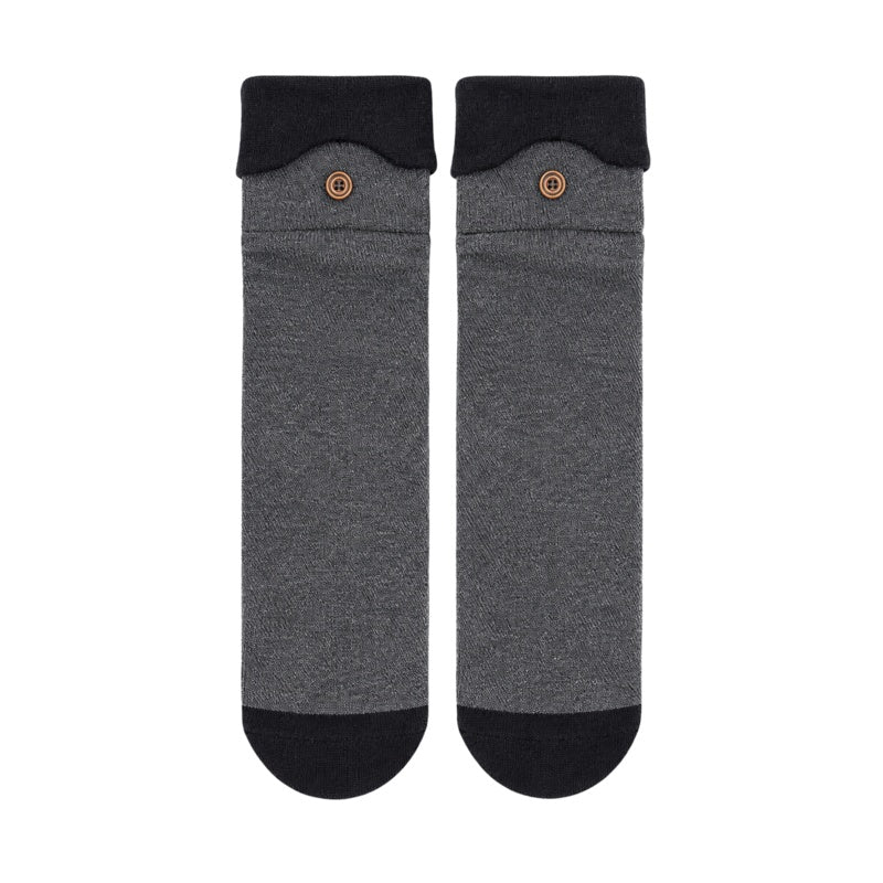 Color Block Button Turn Cuff Socks 6W8FSO650
