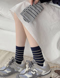 Casual Striped Color Block Slouchy Socks 6W8FSO691