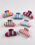 Striped Hair Claw - DippedShop Wholesale - #9731