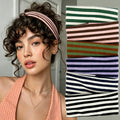 Striped Knit Wide Headband - DippedShop Wholesale - #6051