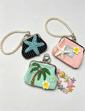 Beaded Starfish Coin Purse - DippedShop Wholesale - #0323
