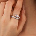 Trendy Cubic Zircon Snake Silver Open Ring 6W6JRG372