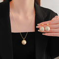 Minimalist Gold Plated Pearl Pendant Choker Necklace 6W6JNC975