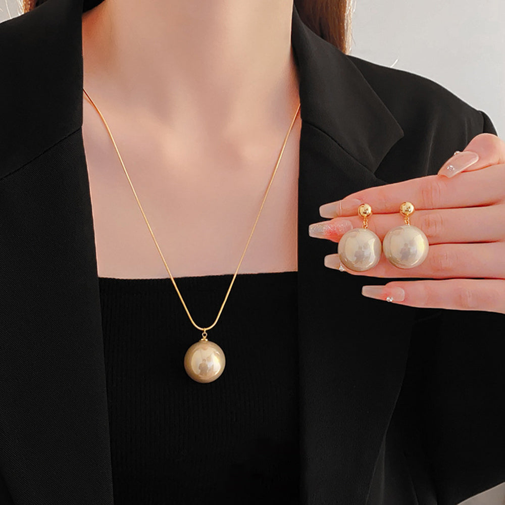 Minimalist Gold Plated Pearl Pendant Choker Necklace 6W6JNC975