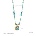 Flower Pendant Braided Necklace - DippedShop Wholesale - #5043