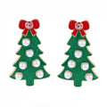 Rhinestone Christmas Tree Earrings - DippedShop Wholesale - #0467