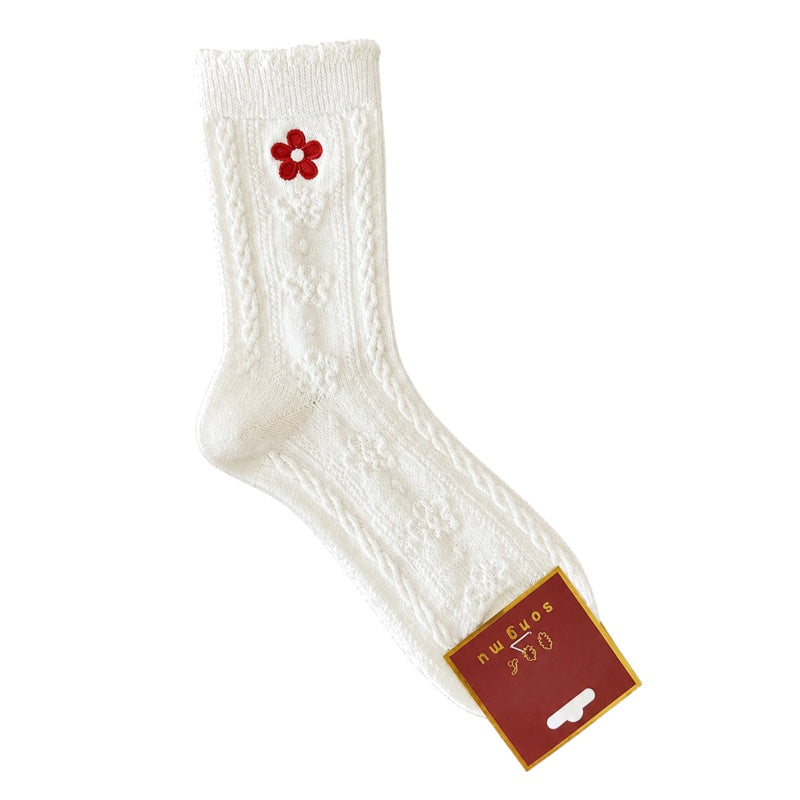 Sweet Velvet Bow Crew Socks 6W8FSO658