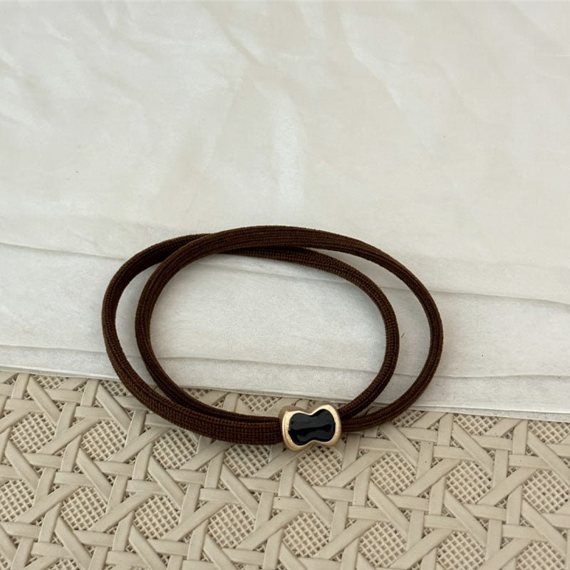 Refined Double Layer Bowknot Elastic Hair Tie MK2BLW6W6HHT16