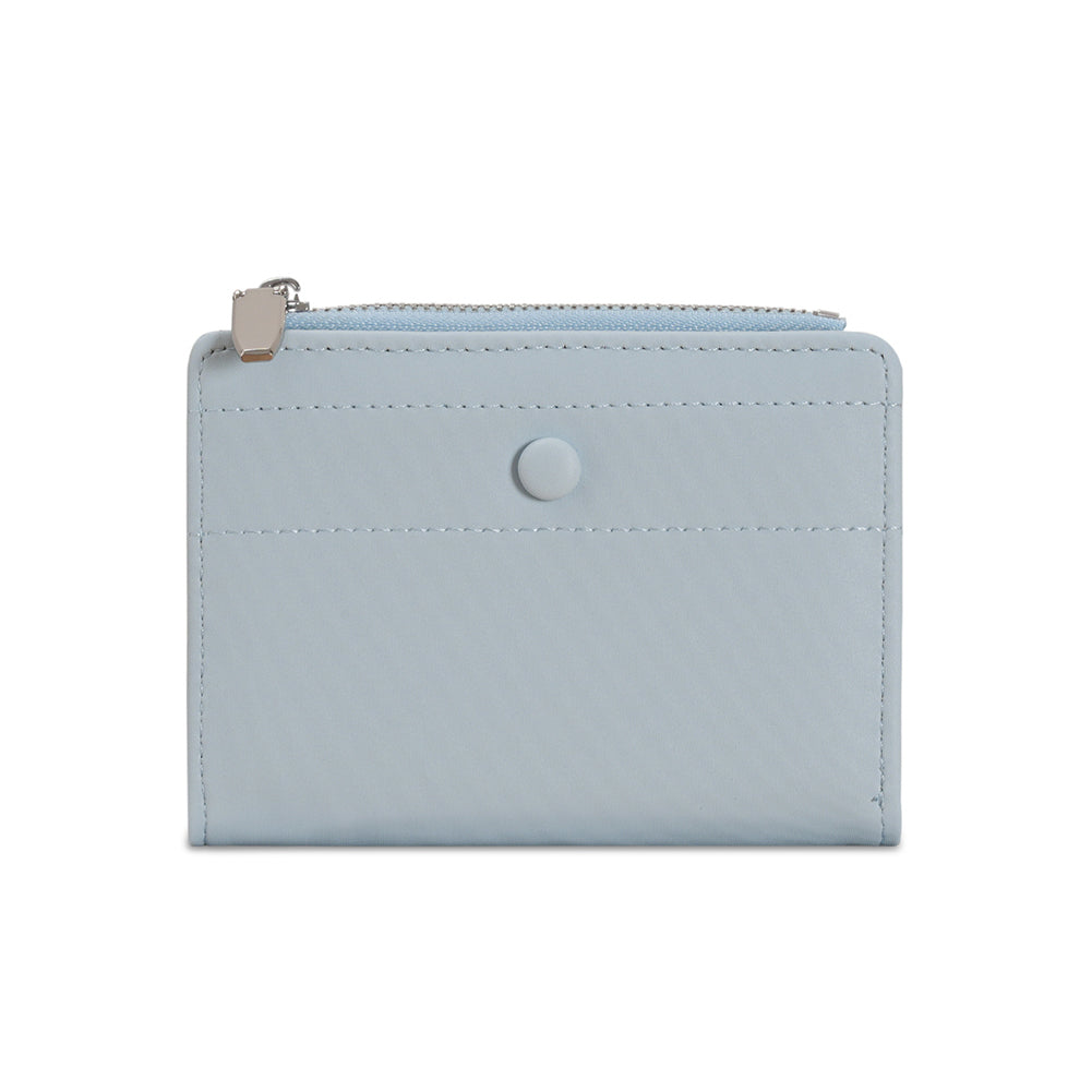 Minimalist Pastel Leather Short Bifold Wallet 6W10BWB360