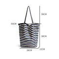 Color Block Striped Large Capacity Tote Bags 6W10BBG1345