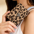 Vintage Leopard Print Tri-Fold Credit Card Wallet 6S10BWB85