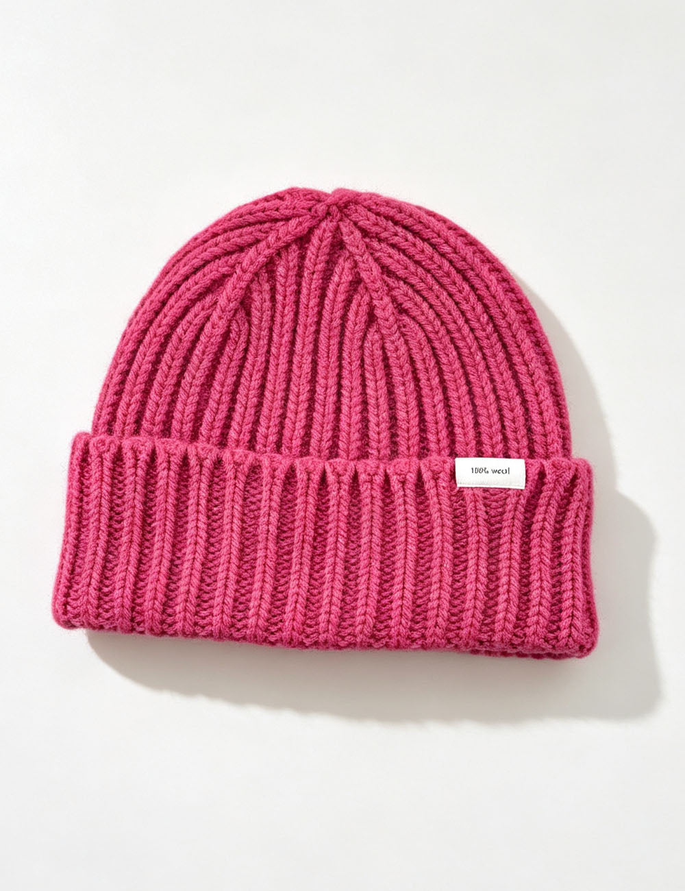 Soft Solid Color Ribbed Knit Beanie Hat 6W6HAT551