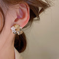 Elegant Crystal Rhinestones Floral Stud Earring 6W6JER815