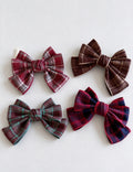 Plaid Bow Hair Clip - DippedShop Wholesale - #4291