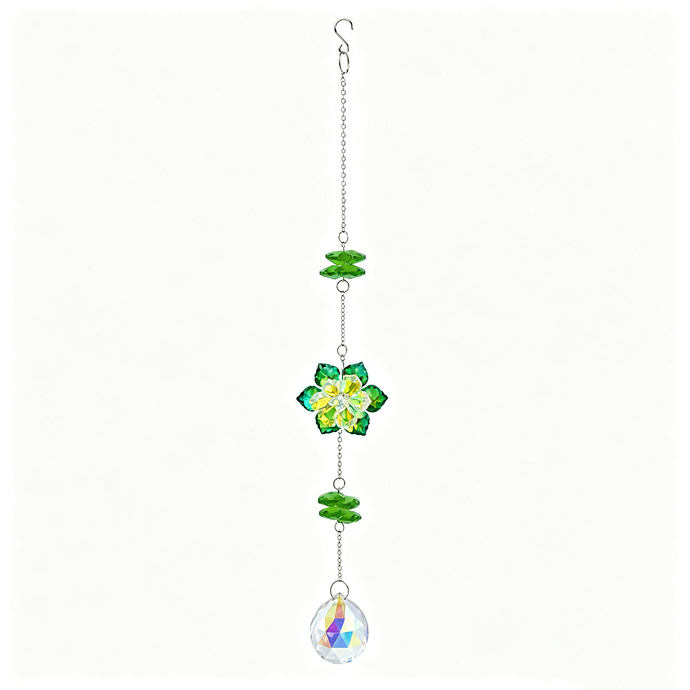 Cute Flower Crystal Bead Window Hanging Suncatcher 6H7HLS197