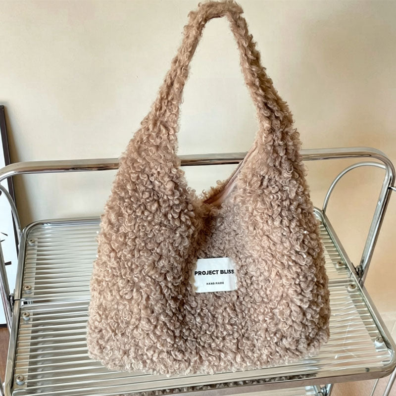 Lamb Wool Underarm Bag - DippedShop Wholesale - #6131