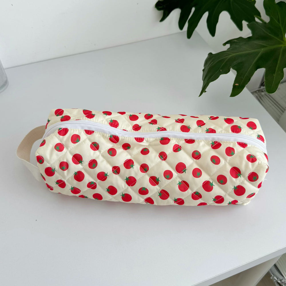 Strawberry Quilted Cosmetic Bag - DippedShop Wholesale - #8147