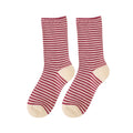 Color Contrast Striped Soft Crew Socks 6W8FSO700