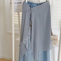 Simple Polka Dots Layered Tie Waist Wrap Scarf 6W1SL49