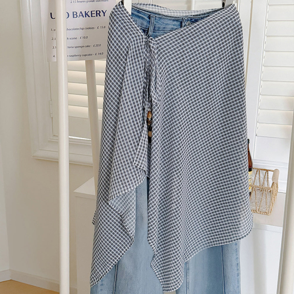 Simple Polka Dots Layered Tie Waist Wrap Scarf 6W1SL49
