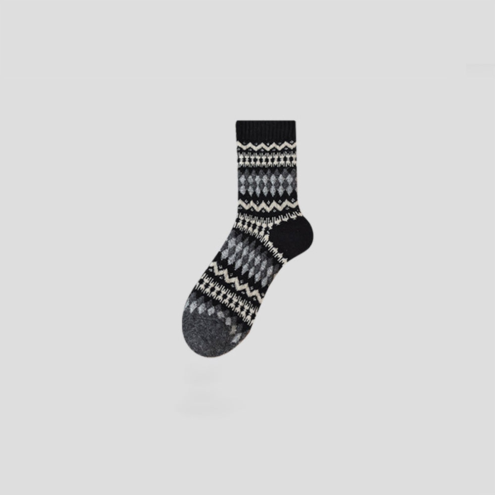Fair Isle Crew Socks - DippedShop Wholesale - #8195