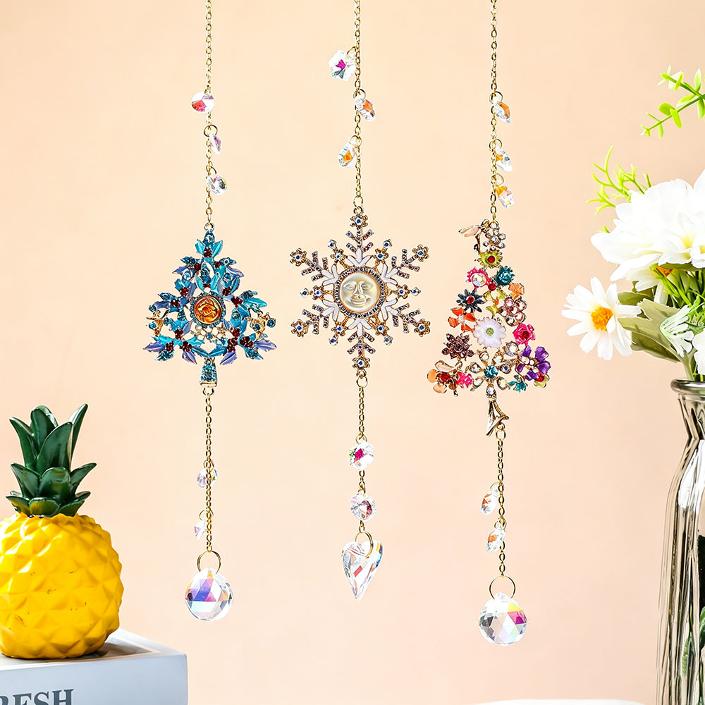 Crystal Christmas Tree Snowflake Pendant Suncatcher 6H7HLS190