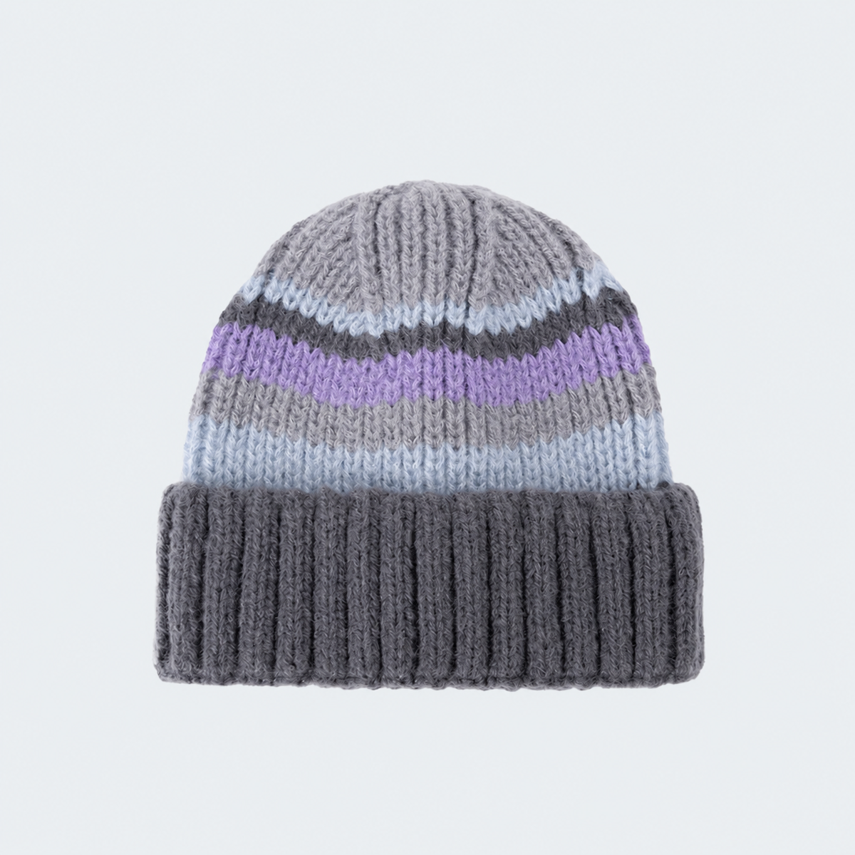 Stylish Color Block Striped Knit Beanie Hat 6W6HAT668