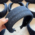 Denim Polka Dot Non Slip Wide Headband 6W6HBD365