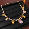 Stylish Rhinestones Tassel Choker Necklace 6W6JNC978