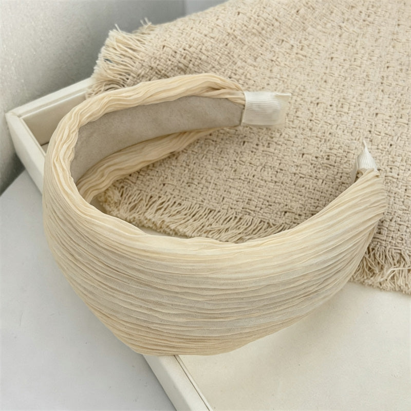 Trendy Ruched Solid Color Wide Headband 6W6HBD310