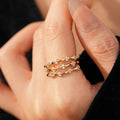 Vintage Gold Plated Cubic Zirconia Open Ring 6W6JRG373