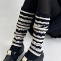 Striped Slouchy Mid-Calf Socks - DippedShop Wholesale - #5315
