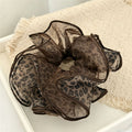 Vintage Leopard Print Organza Hair Scrunchies 6W6HSR360