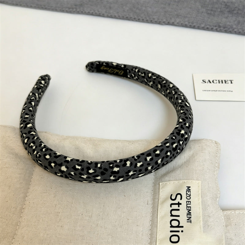 Retro Leopard Print Padded Fabric Headband 6W6HBD315
