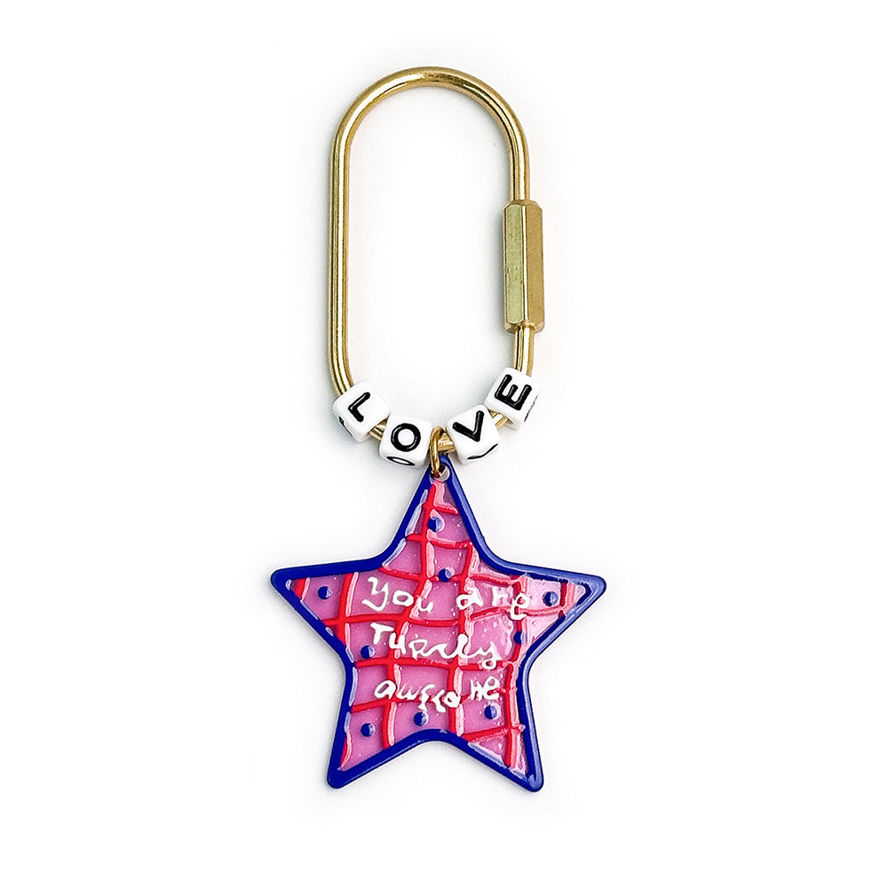 Star Pendant Keychain - DippedShop Wholesale - #4915
