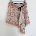 Retro Floral Print Asymmetrical Tie Waist Hip Scarf 6W1SL44