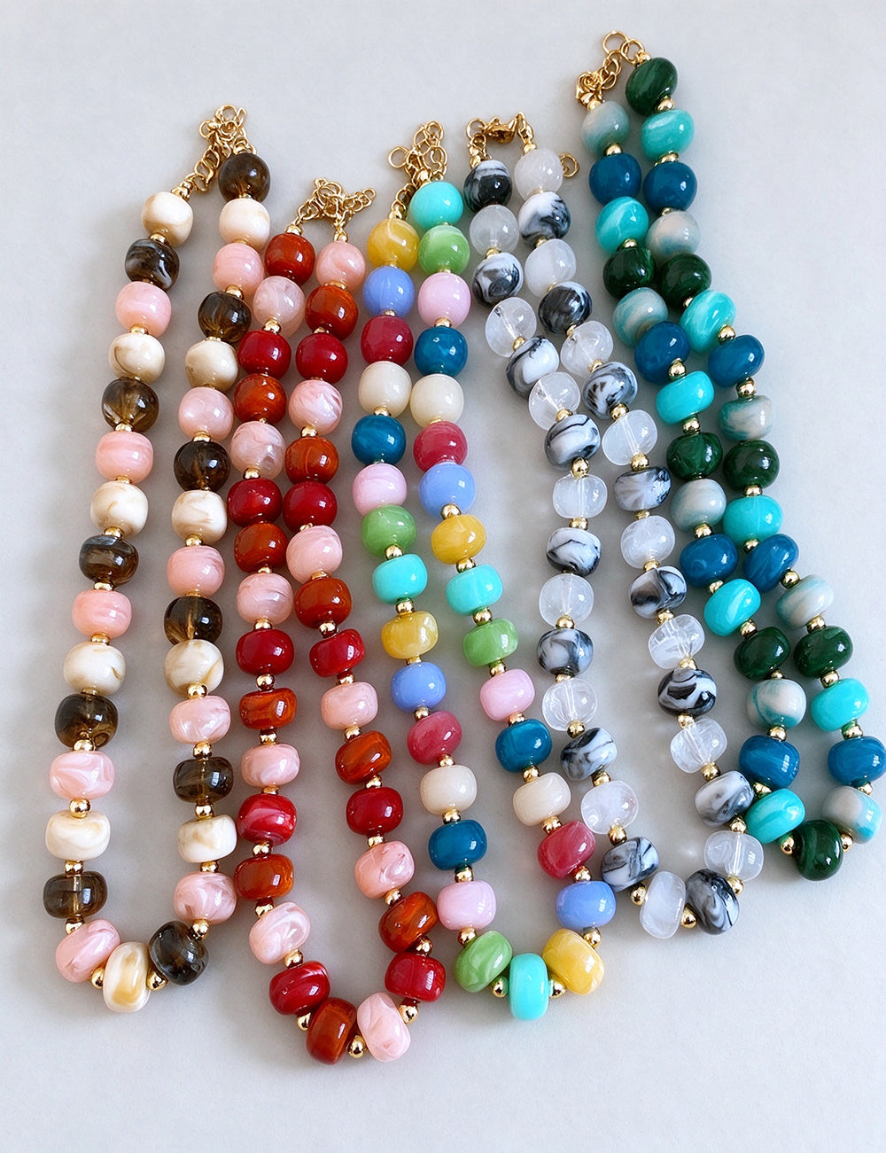 Resin Bead Choker Necklace - DippedShop Wholesale - #7011