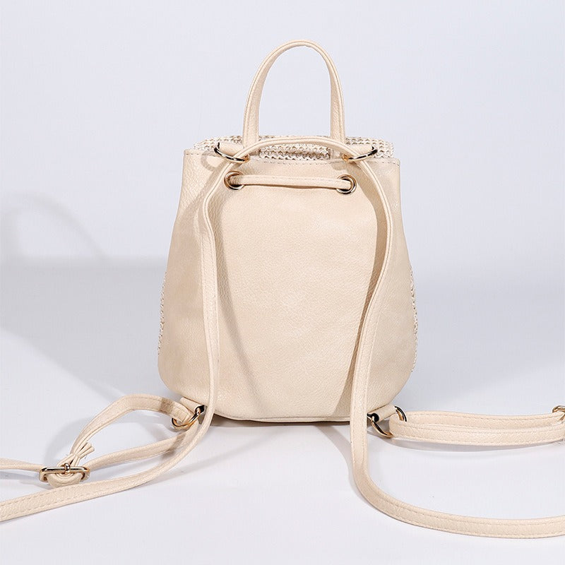 Trendy Straw Woven Sunflower Backpack 6S10BBG1434