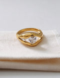Oval Cubic Zirconia Ring - DippedShop Wholesale - #4547