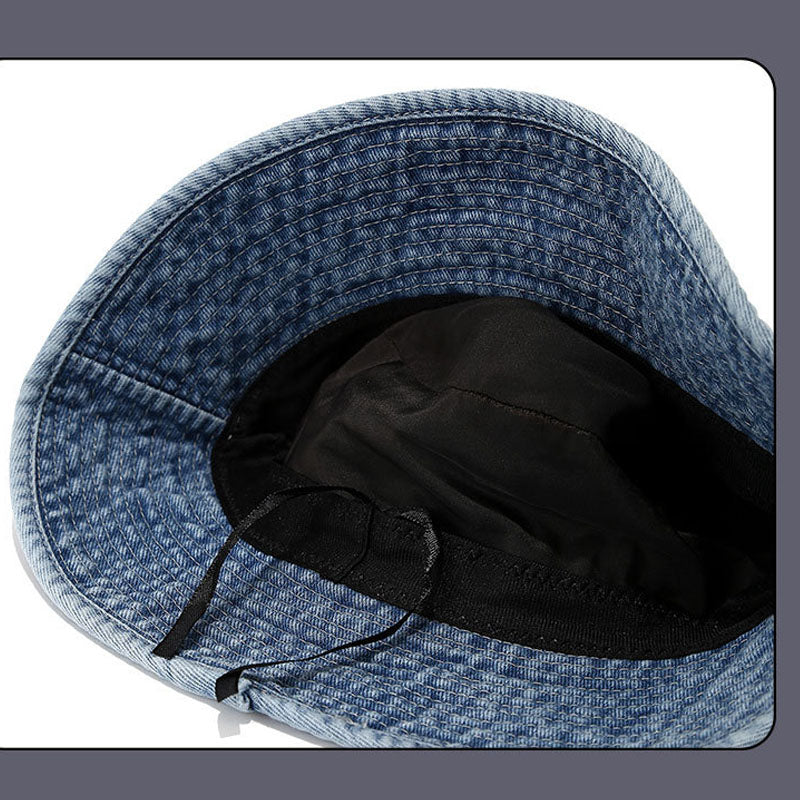 Vintage Wash Faded Denim Bucket Hats MK2COK6W6HAT376