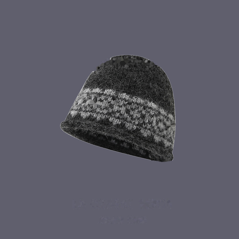Vintage Jacquard Knit Beanie Hat 6W6HAT681