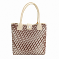 Vintgae Plaid Large Capacity Knit Tote Bag 6W10BBG1813