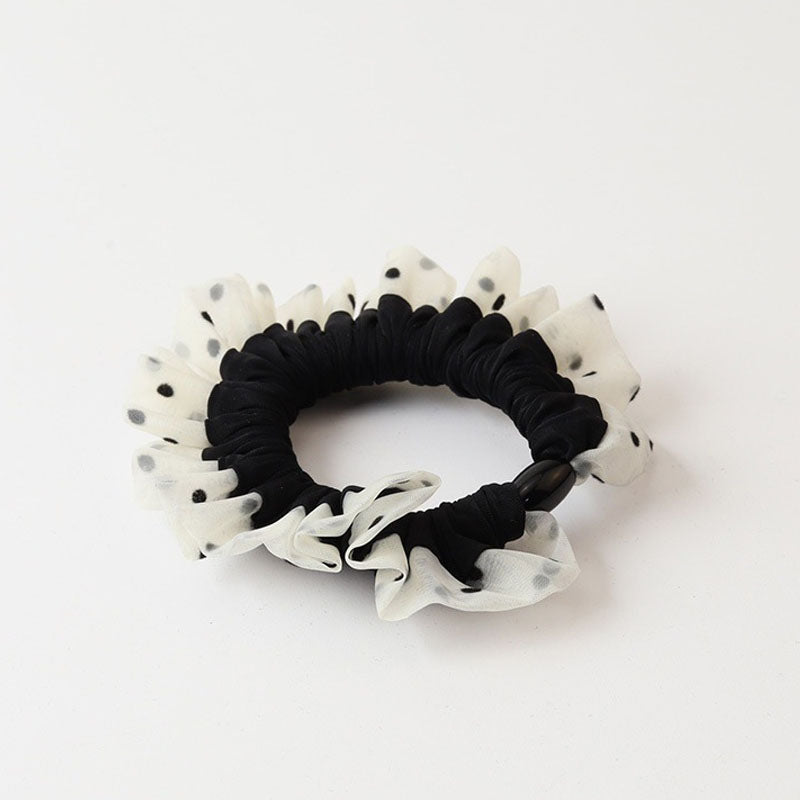 Vintage Mesh Leopard Splice Elastic Hair Tie MK2BLW6W6HHT28