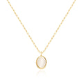 Vintage Oval Gemstone Pendant Choker Necklace 6W6JNC1082
