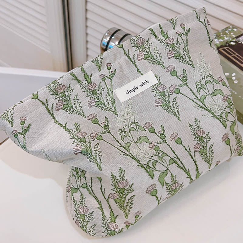 Floral Print Cosmetic Bag - DippedShop Wholesale - #0515