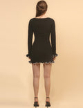 Floral Slim Knit Mini Dress - DippedShop Wholesale - #8611