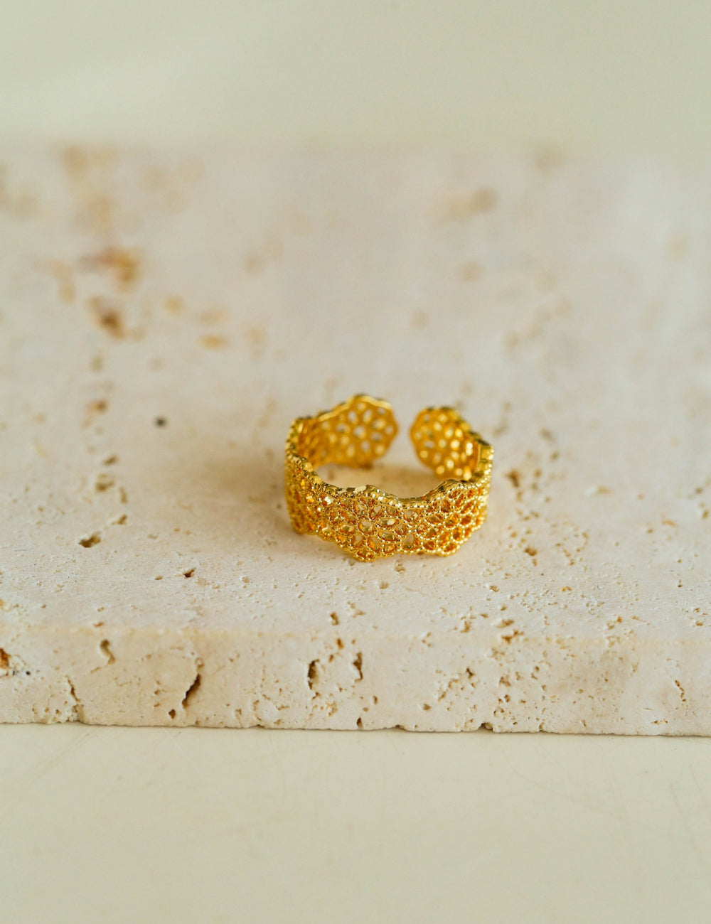 Retro Gold Plated Hollow Out O - DippedShop Wholesale - #6995