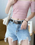 Minimalist Solid Color Leather Waist Belt MK2LEEP6W6JBT34