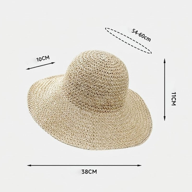 Trendy Wide Brim Woven Straw S - DippedShop Wholesale - #4979